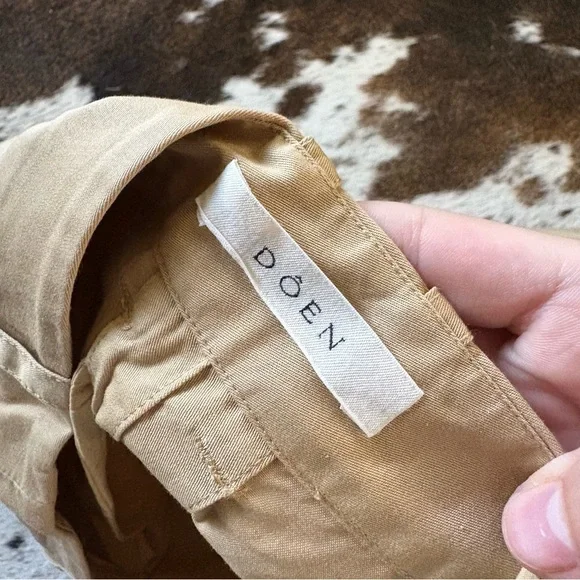 DOEN Danette Shorts In Desert Size 00 NWT Preppy‎ Cotton